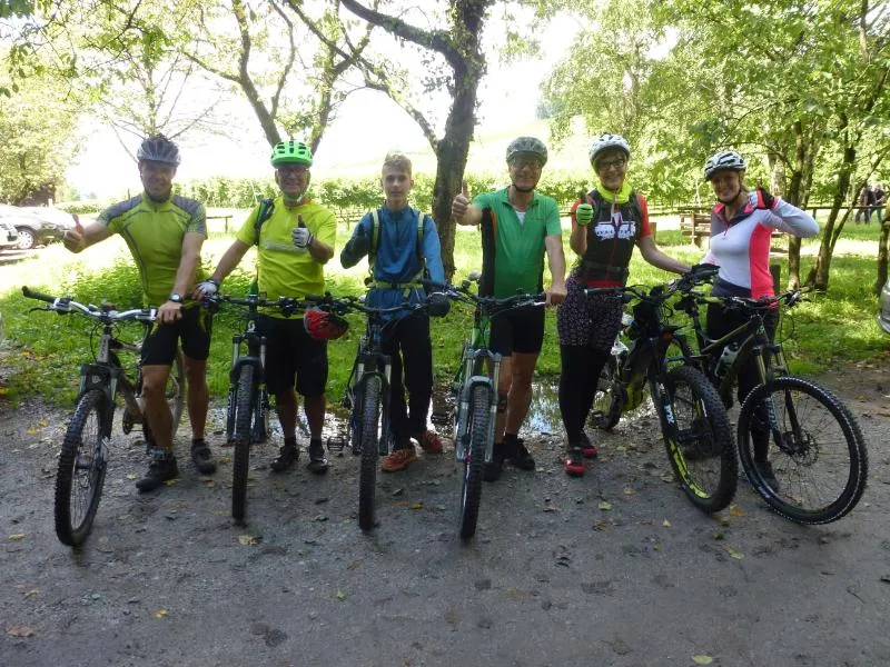 Mountainbiker auf Tour an der Bergstraße